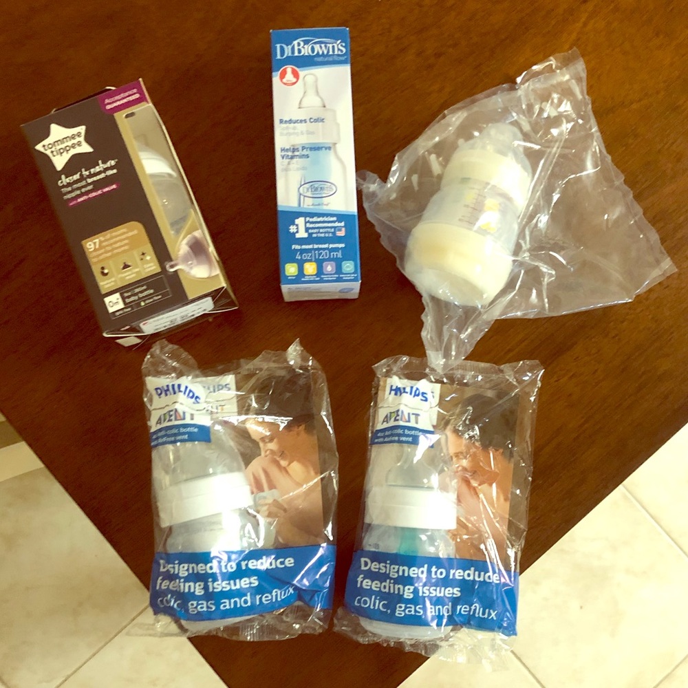 Baby bottles set of 5